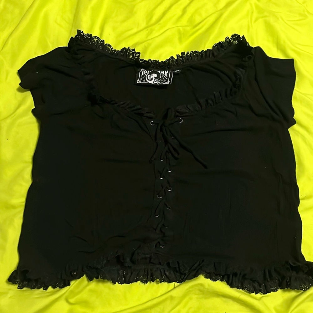 Kilar lace up crop top xxl